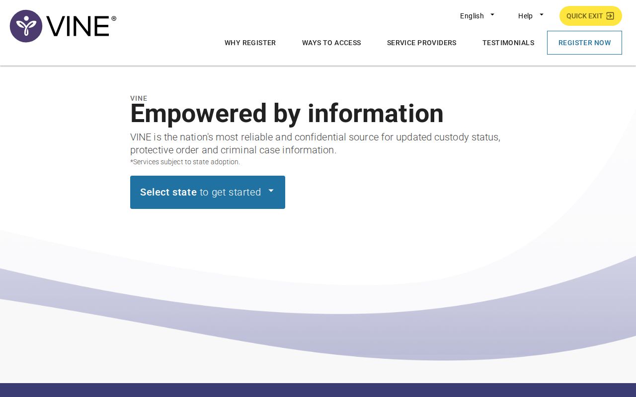 VINELink custody status and notification interface